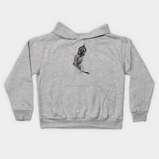 handmade mandala feather Kids Hoodie